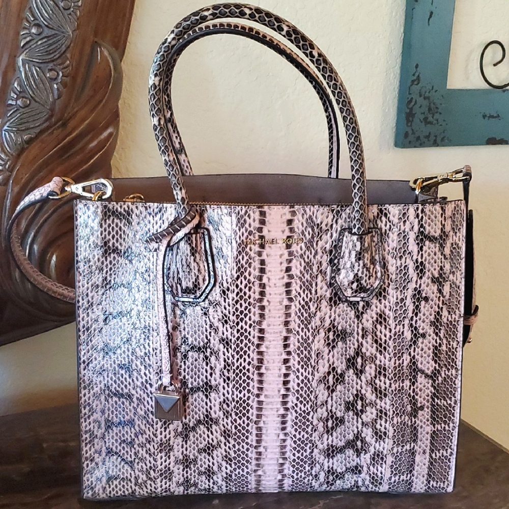 Like NEW Michael Kors real snakeskin Mercer tote